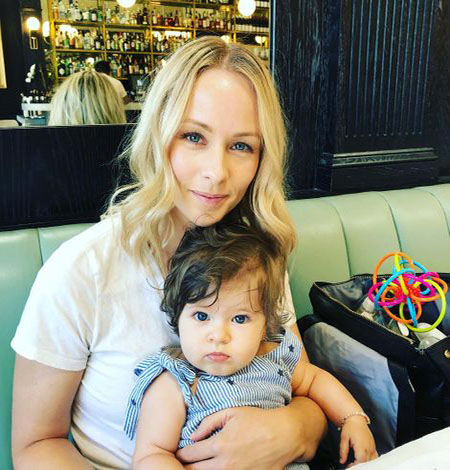 Emily Montague with daughter Ava James