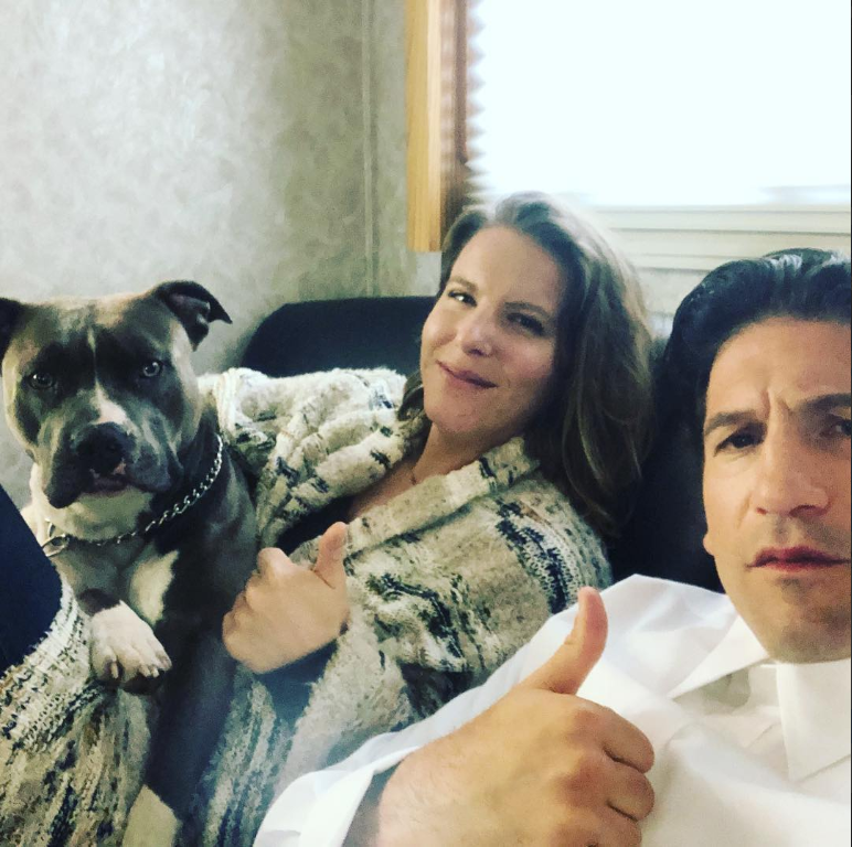 Erin Bernthal with Jon and their dog