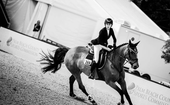 Hannah Margaret Selleck riding her horse