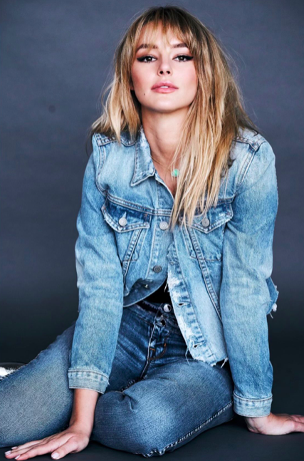 Hassie Harrison looks stunning in denim