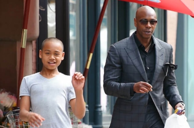 Ibrahim Chappelle with his dad Dave Chappelle