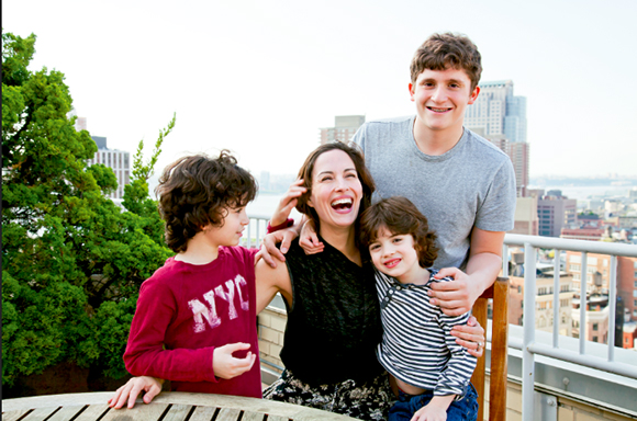 Wendy Moniz with her kids