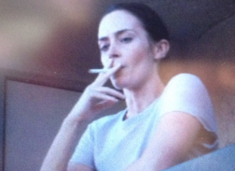 Emily Blunt Smoking Cigarettes